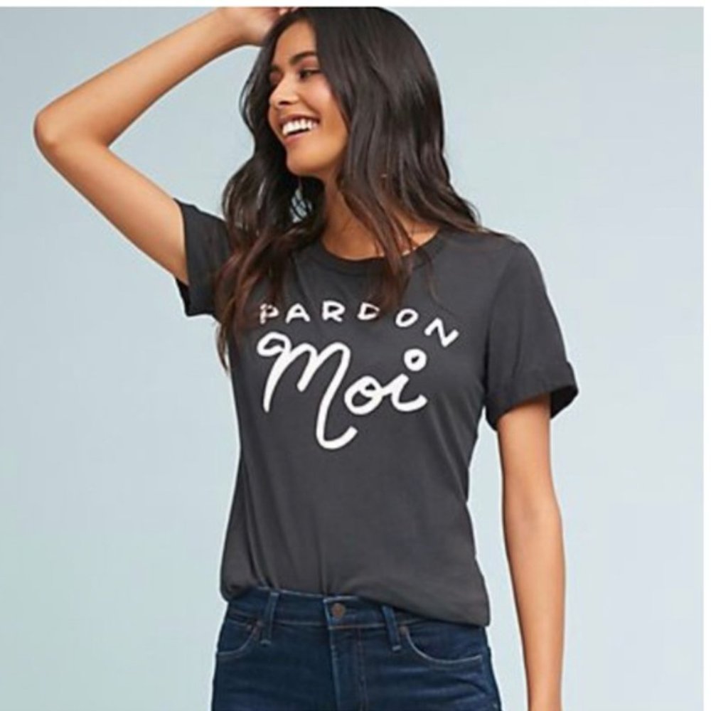 Anthropologie Sol Angeles Pardon Moi Tee